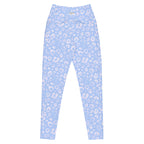 [Wild Side] Azure Roar Crossover Leggings with Pockets