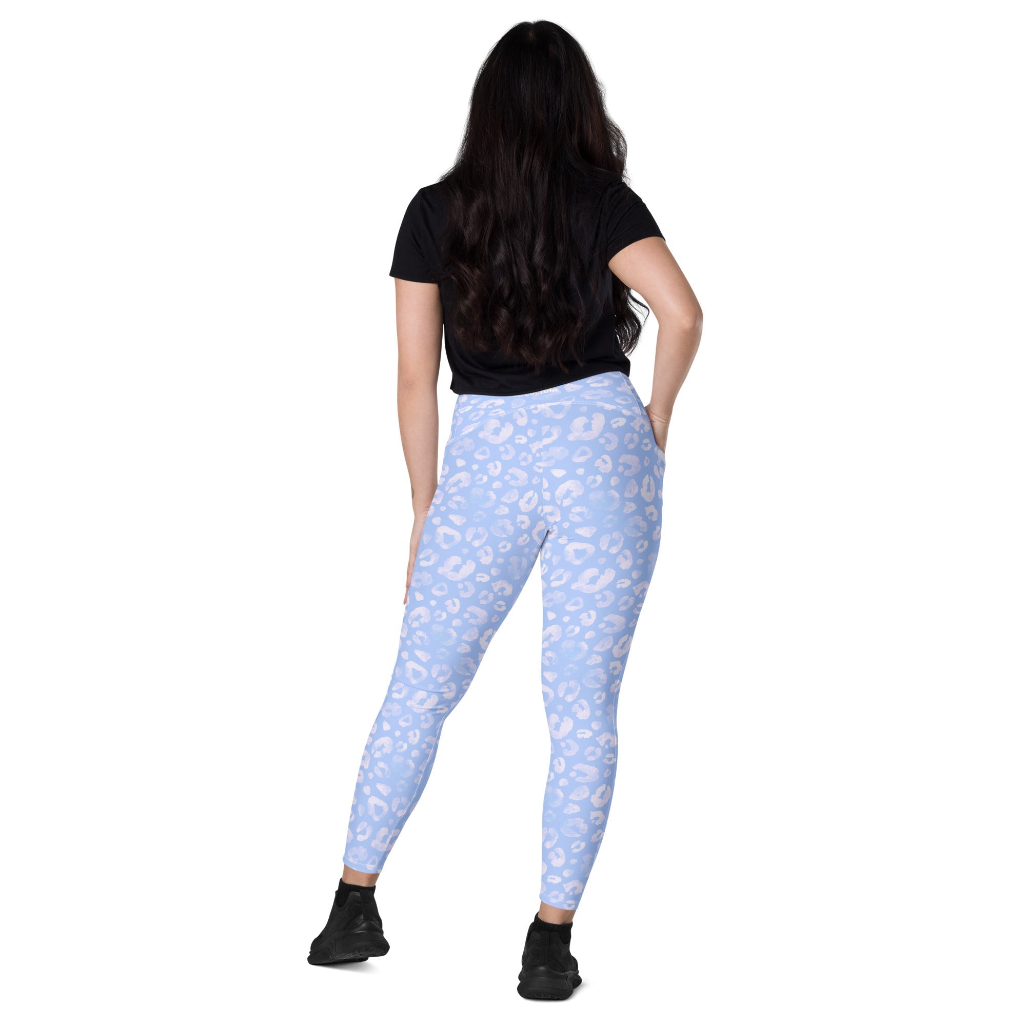 [Wild Side] Azure Roar Crossover Leggings with Pockets