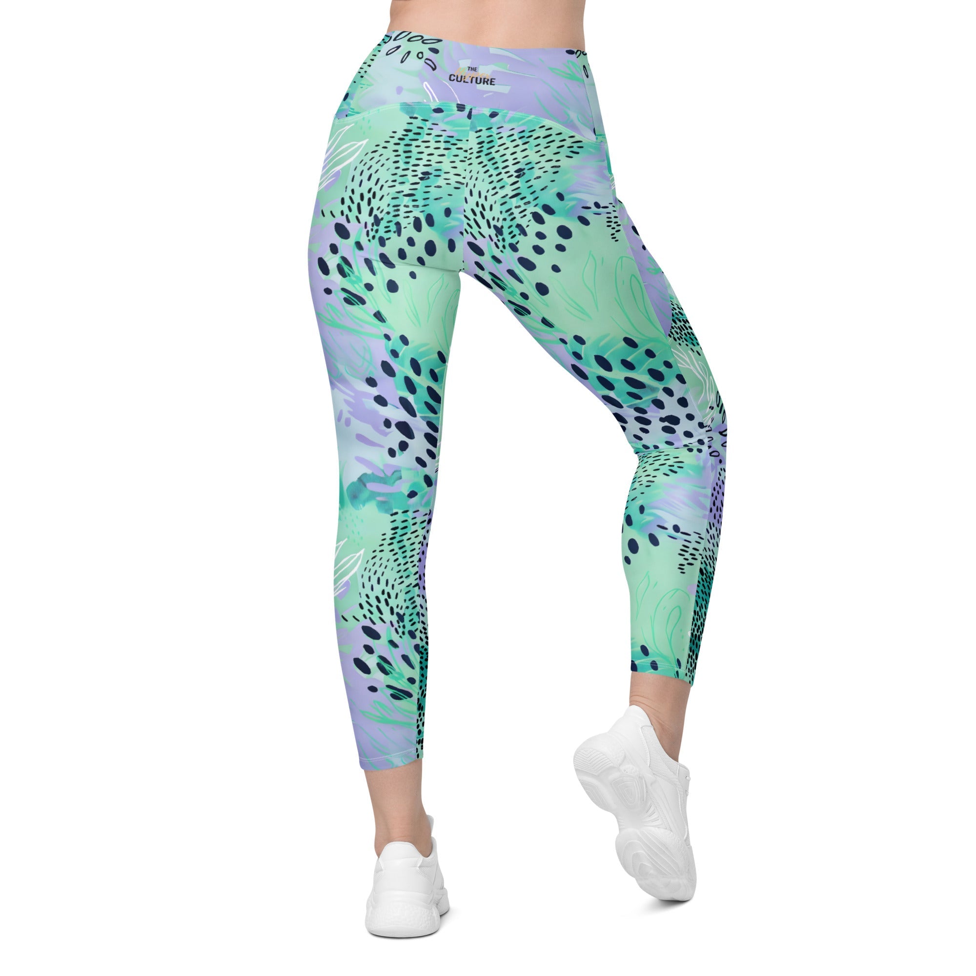 [Wild Side] Wild Whimsy Crossover Leggings with Pockets
