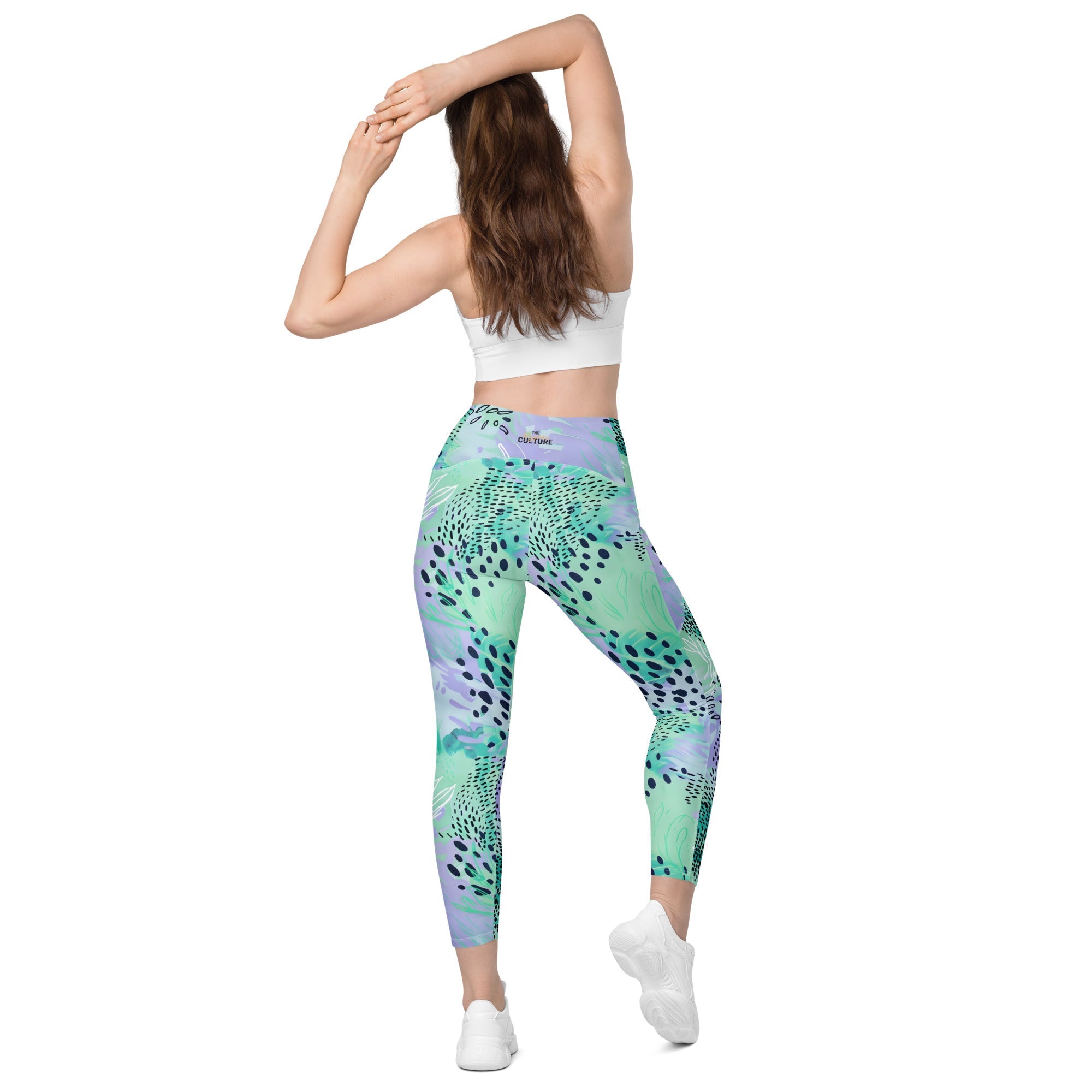[Wild Side] Wild Whimsy Crossover Leggings with Pockets