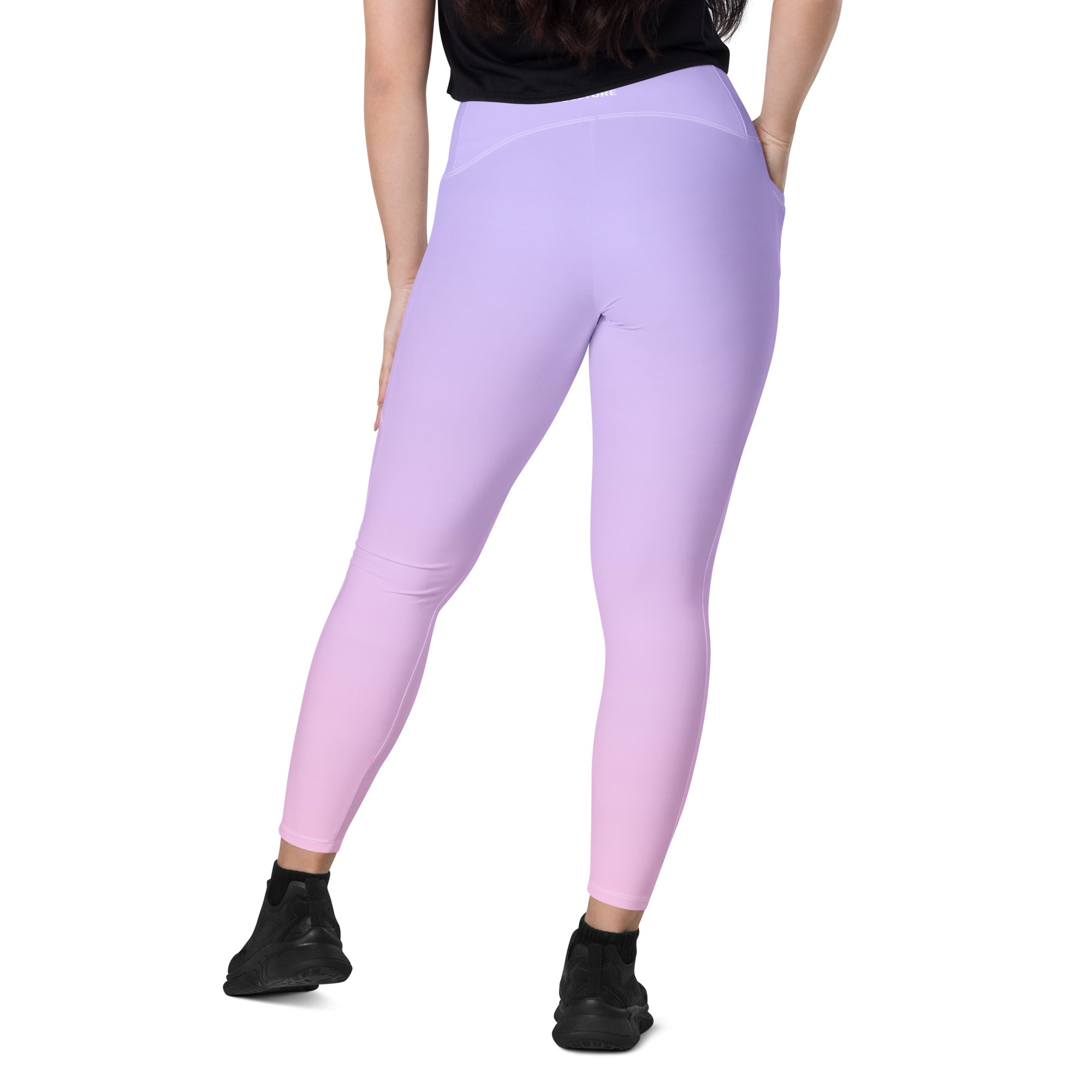 [THC Basics] Serene Skies Crossover Leggings with Pockets