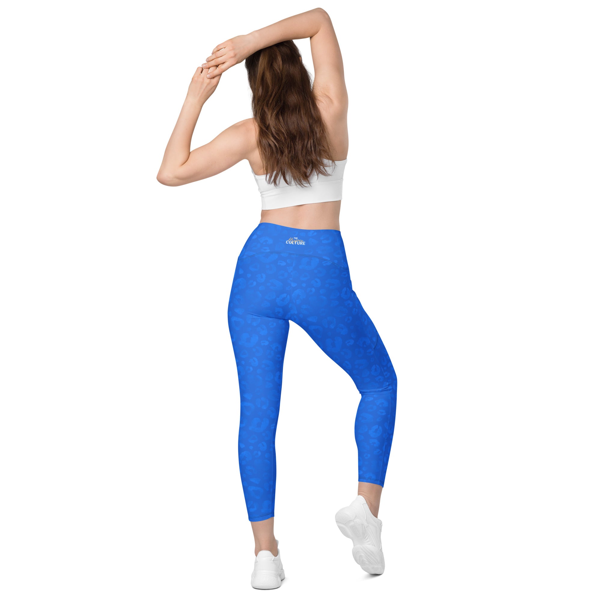 [Wild Side] Cerulean Spots Crossover Leggings with Pockets