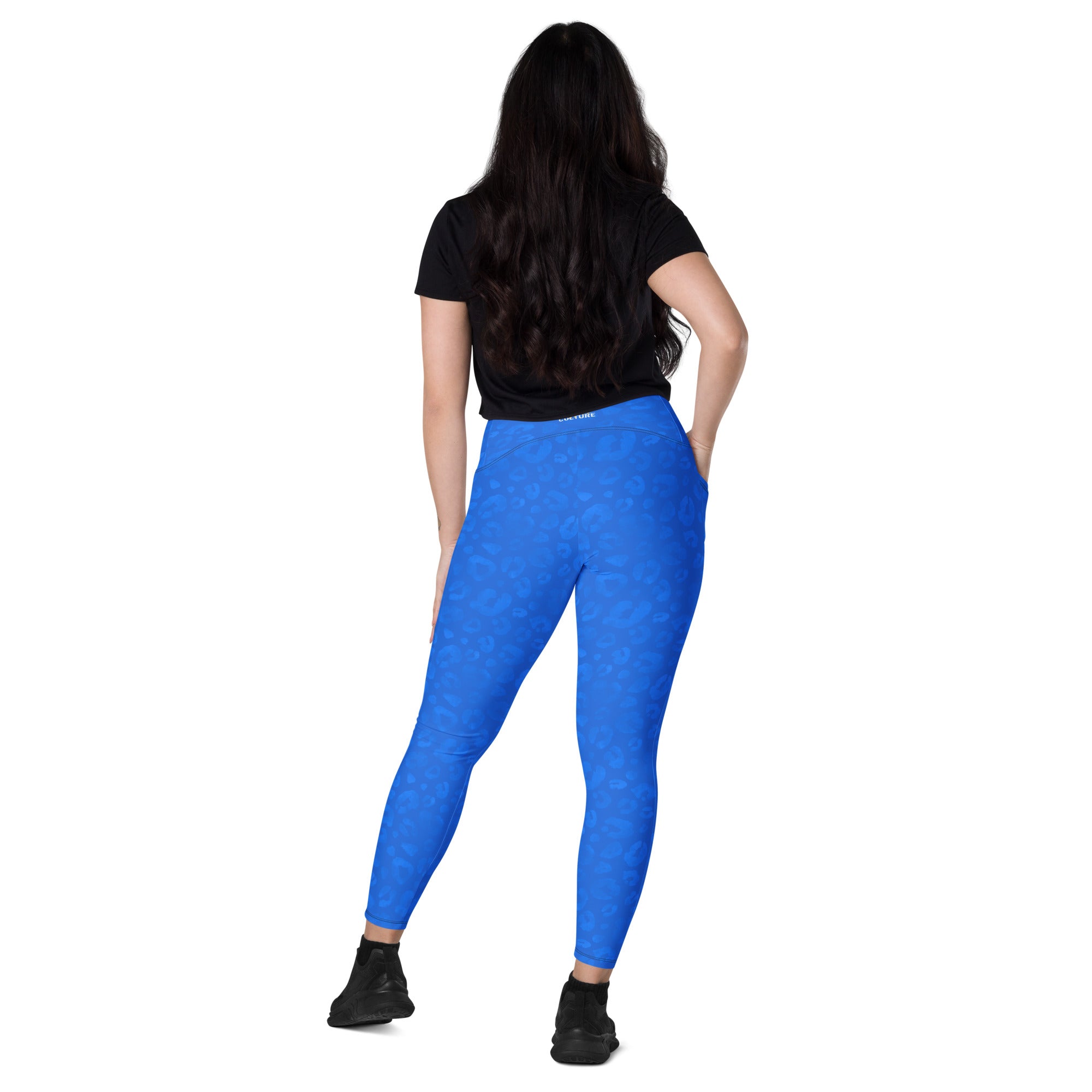 [Wild Side] Cerulean Spots Crossover Leggings with Pockets