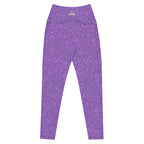 [Wild Side] Purple Roar Crossover Leggings with Pockets