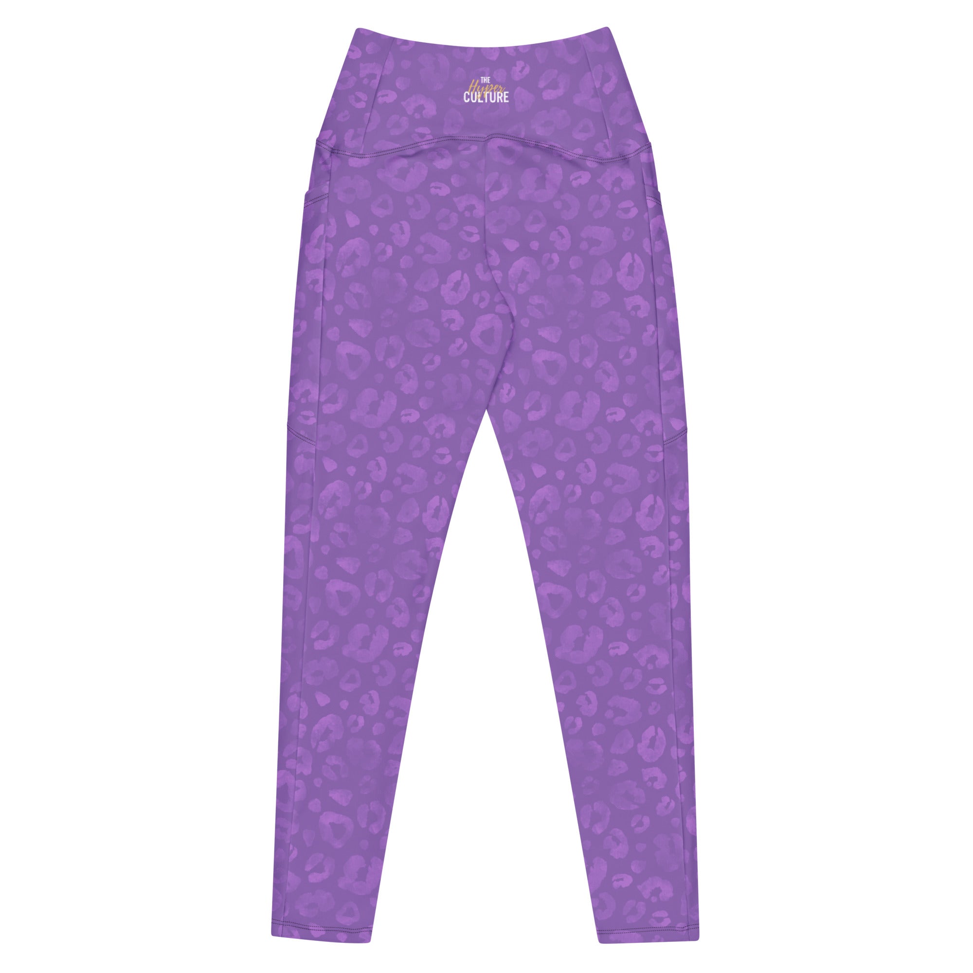 [Wild Side] Purple Roar Crossover Leggings with Pockets