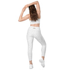 [Wild Side] Ivory Roar Crossover Leggings with Pockets