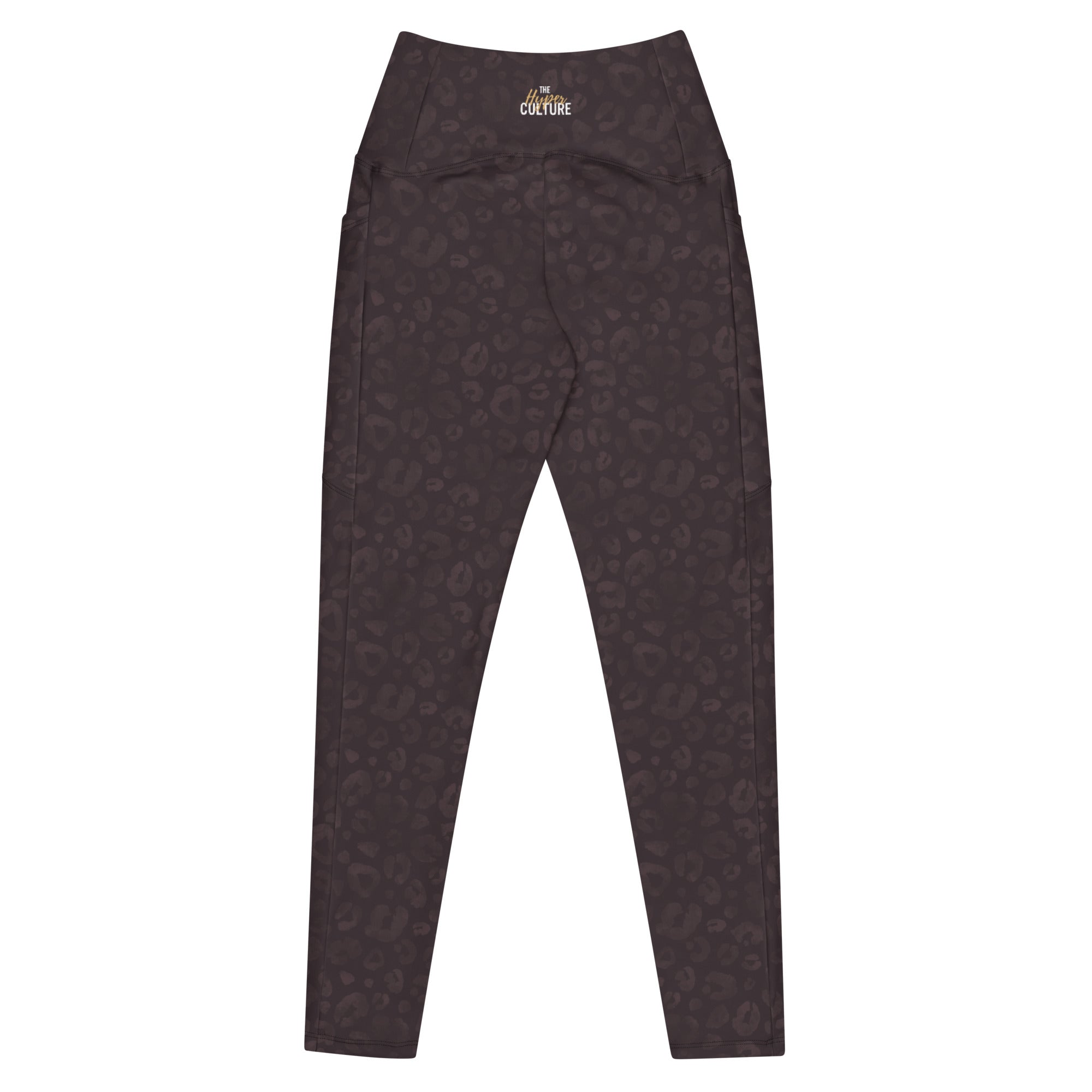 [Wild Side] Mocha Spots Crossover Leggings with Pockets