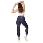 [Wild Side] Indigo Roar Crossover Leggings with Pockets