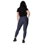 [Wild Side] Indigo Roar Crossover Leggings with Pockets