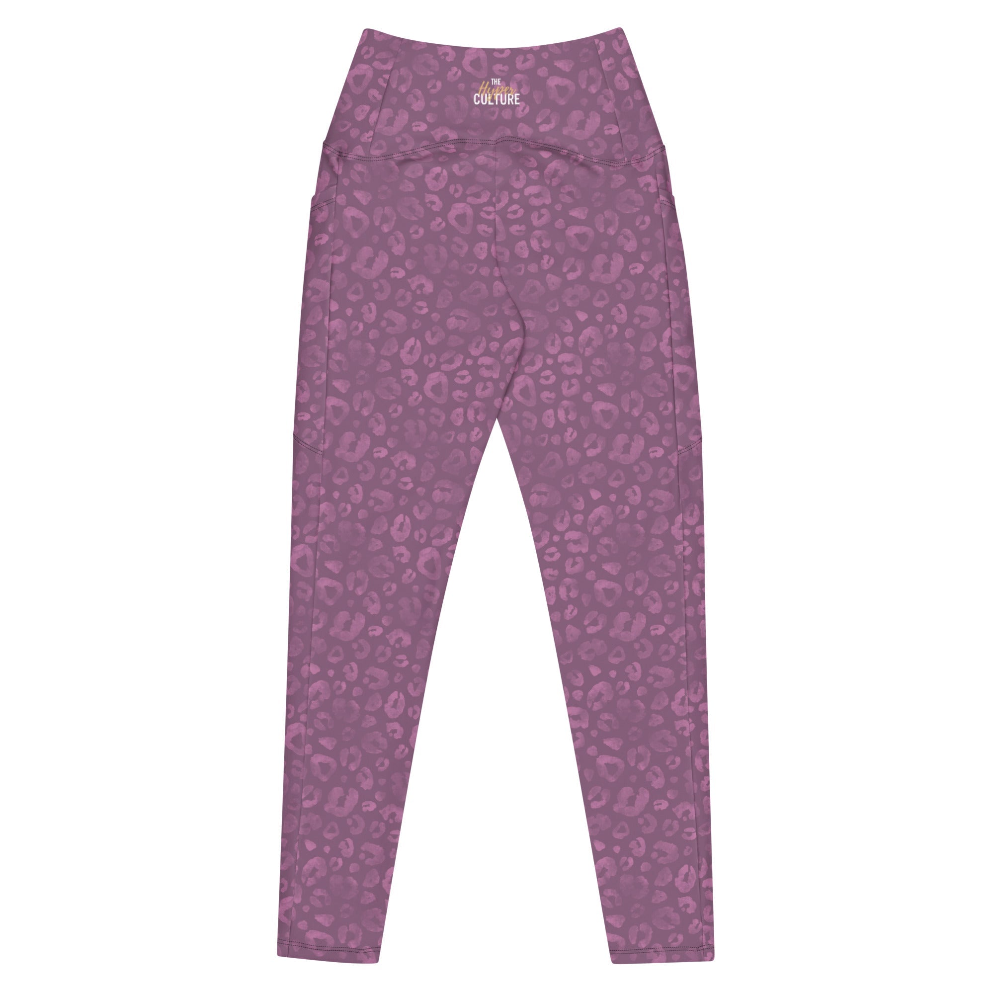 [Wild Side] Burgundy Roar Crossover Leggings with Pockets