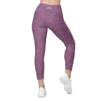 [Wild Side] Burgundy Roar Crossover Leggings with Pockets