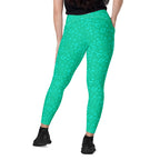 [Wild Side] Parakeet Roar Crossover Leggings with Pockets