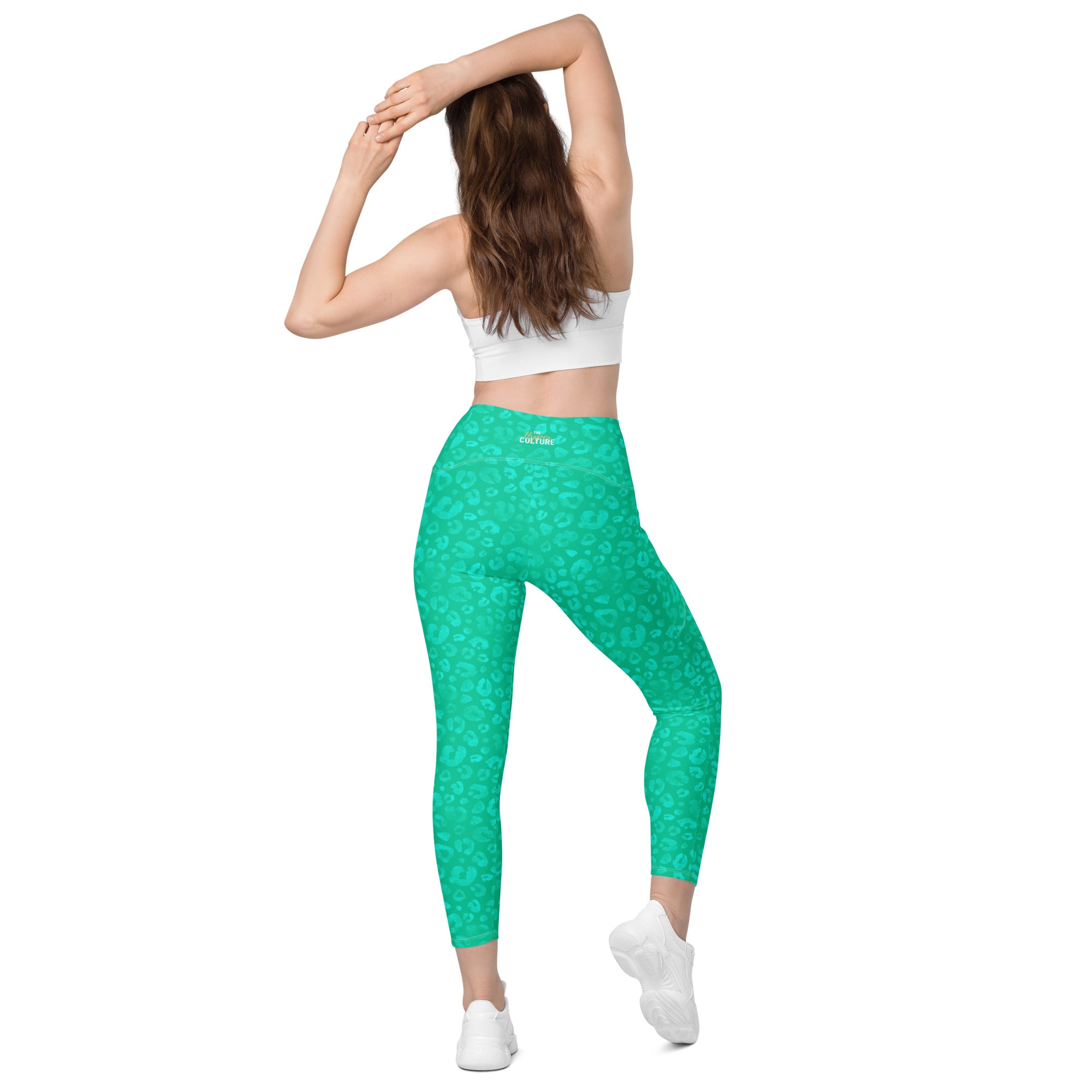 [Wild Side] Parakeet Roar Crossover Leggings with Pockets