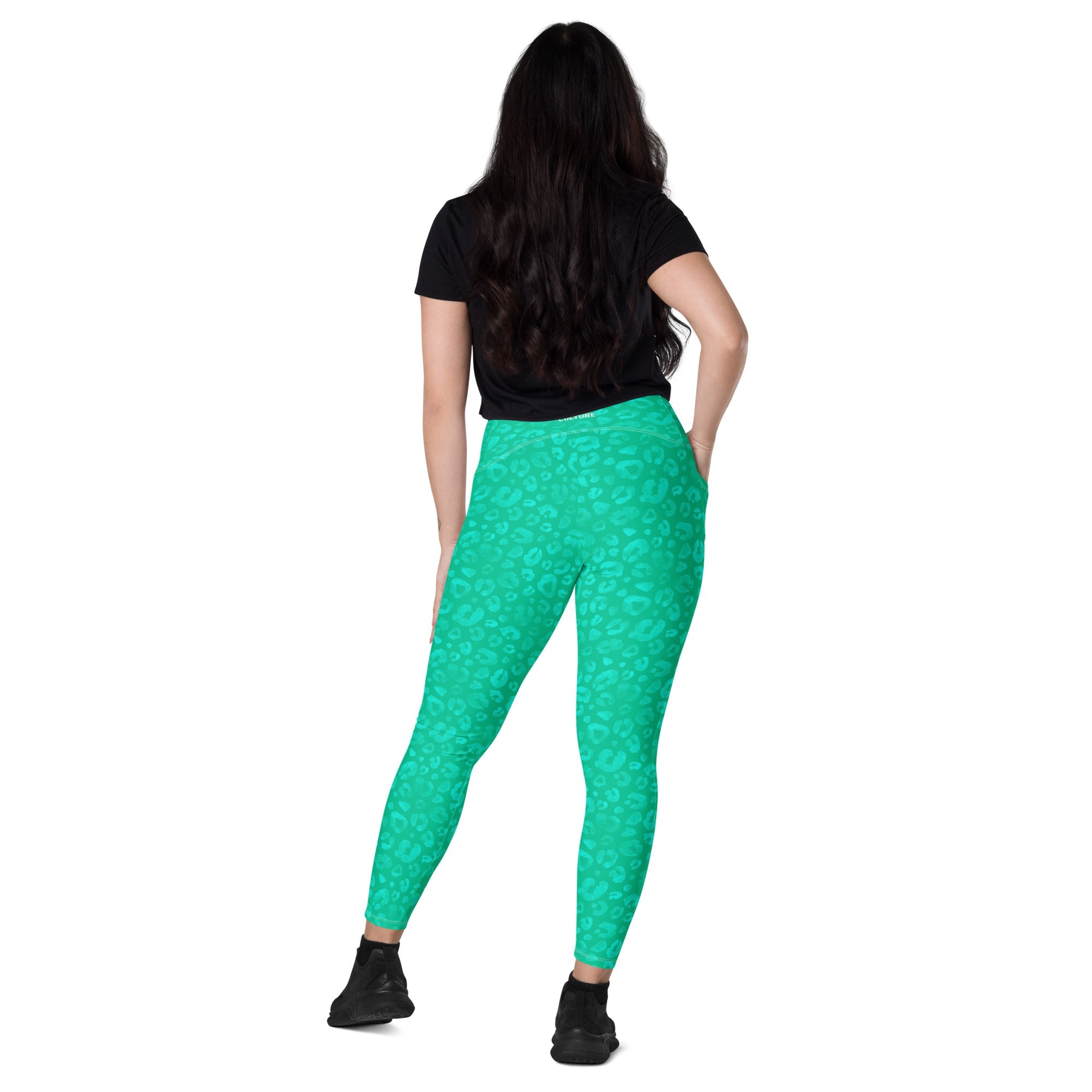 [Wild Side] Parakeet Roar Crossover Leggings with Pockets