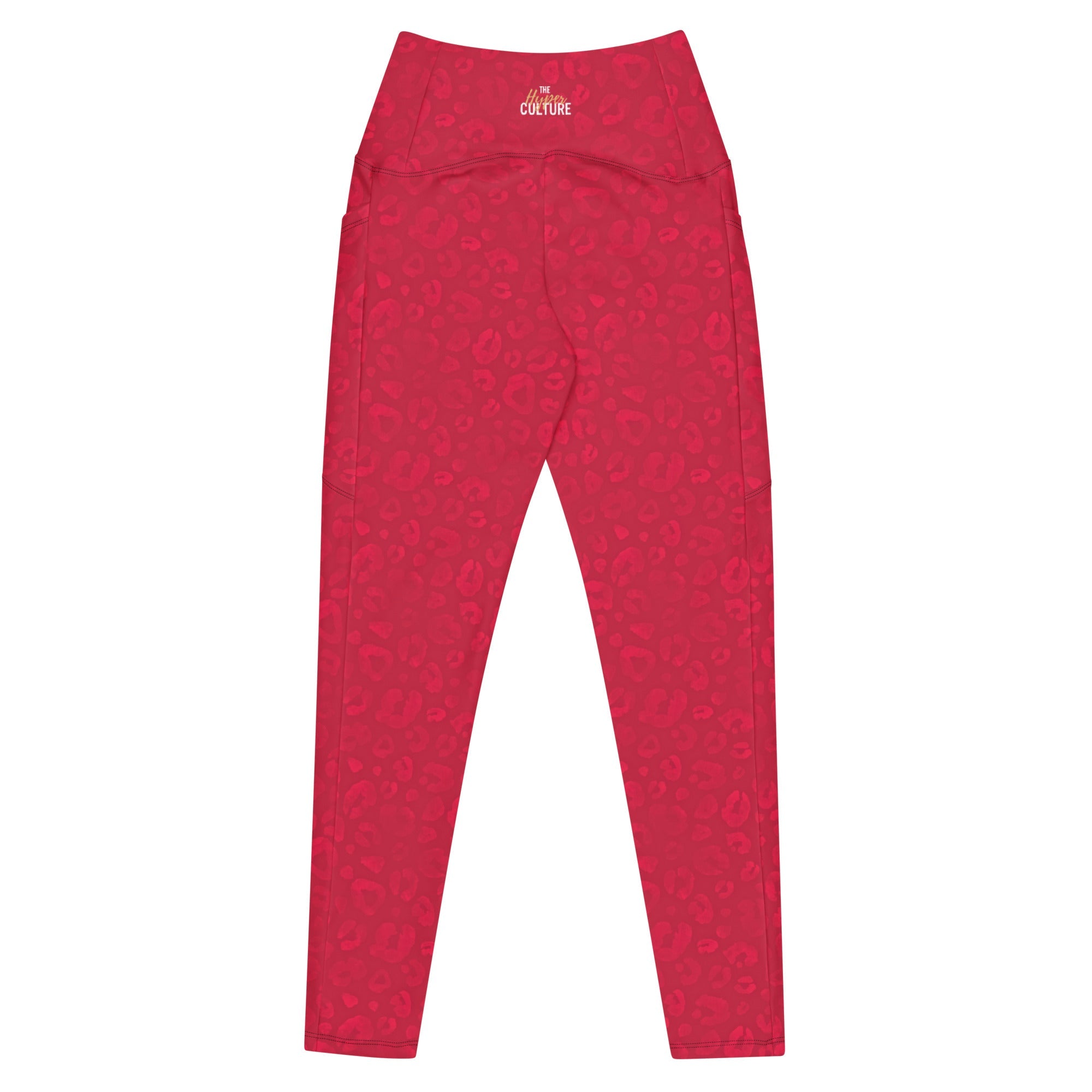 [Wild Side] Crimson Roar Crossover Leggings with Pockets