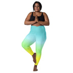 [THC Basics] Tropical Wave Crossover Leggings with Pockets