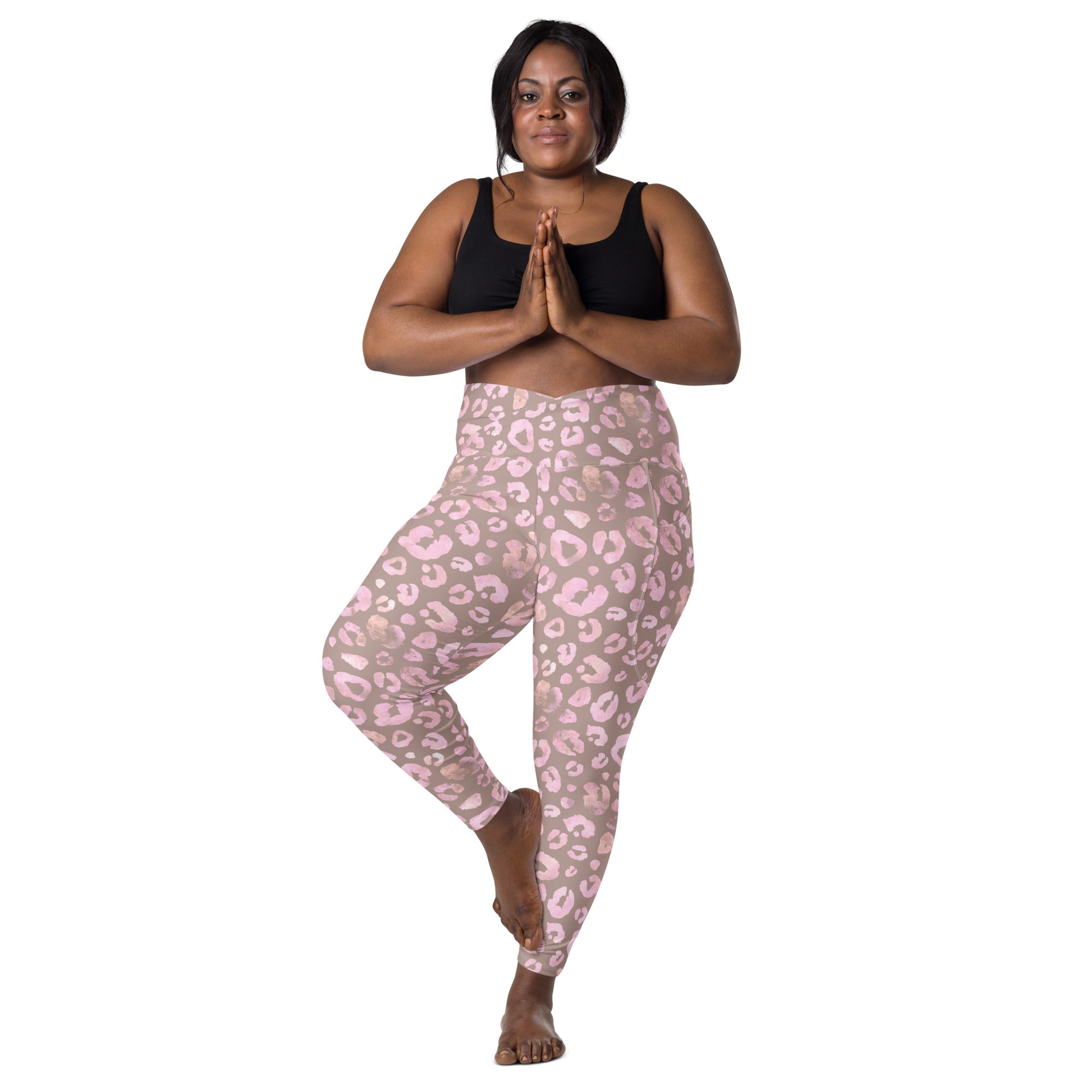 [Wild Side] Dusty Roar Crossover Leggings with Pockets