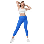 [Wild Side] Cerulean Spots Crossover Leggings with Pockets