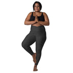 [Wild Side] Obsidian Roar Crossover Leggings with Pockets