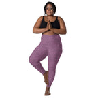 [Wild Side] Burgundy Roar Crossover Leggings with Pockets