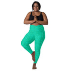 [Wild Side] Parakeet Roar Crossover Leggings with Pockets