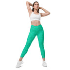 [Wild Side] Parakeet Roar Crossover Leggings with Pockets