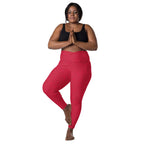 [Wild Side] Crimson Roar Crossover Leggings with Pockets