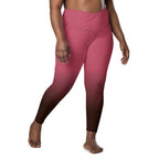 [THC Basics] Blush Latte Crossover Leggings with Pockets