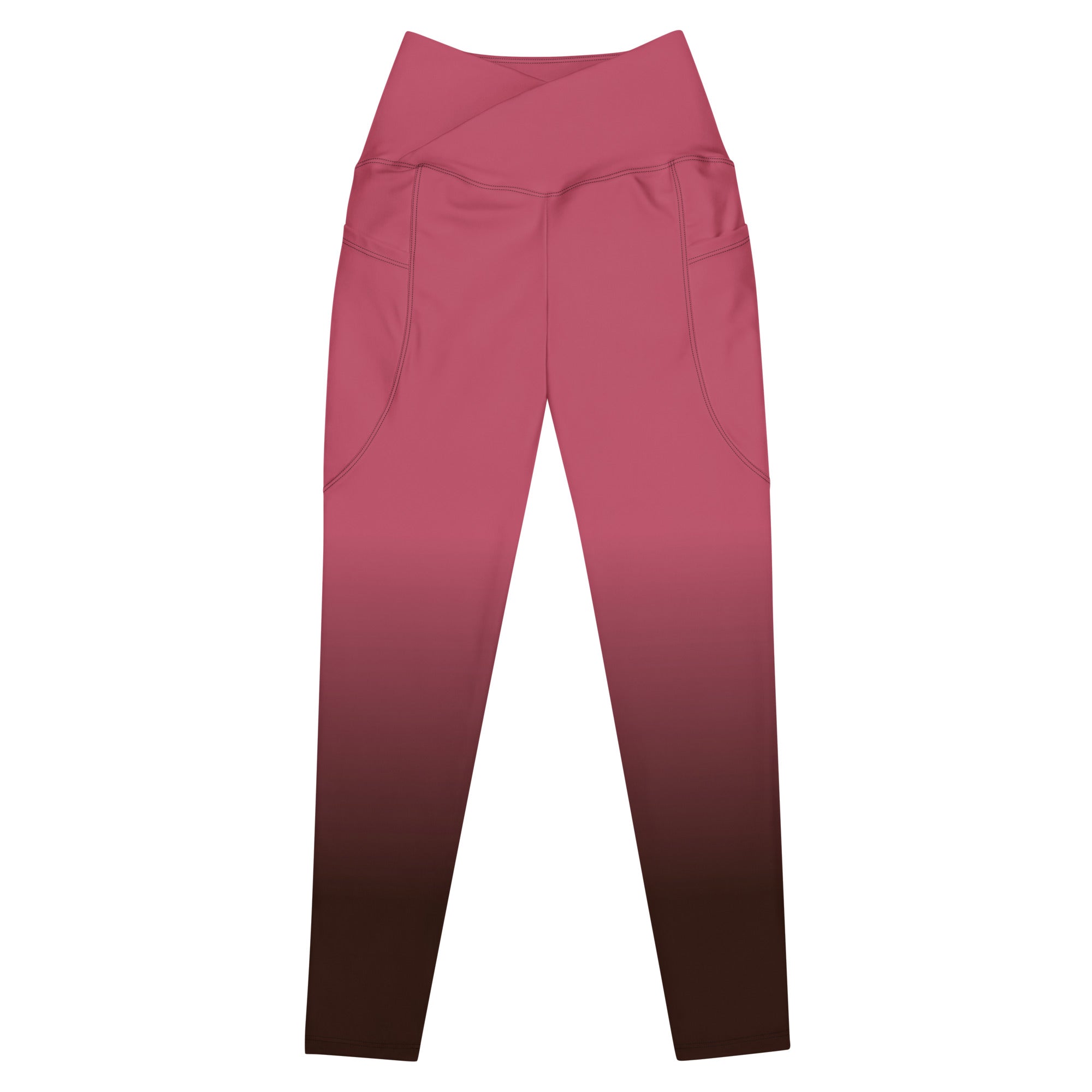 [THC Basics] Blush Latte Crossover Leggings with Pockets