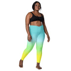 [THC Basics] Tropical Wave Crossover Leggings with Pockets