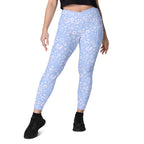 [Wild Side] Azure Roar Crossover Leggings with Pockets