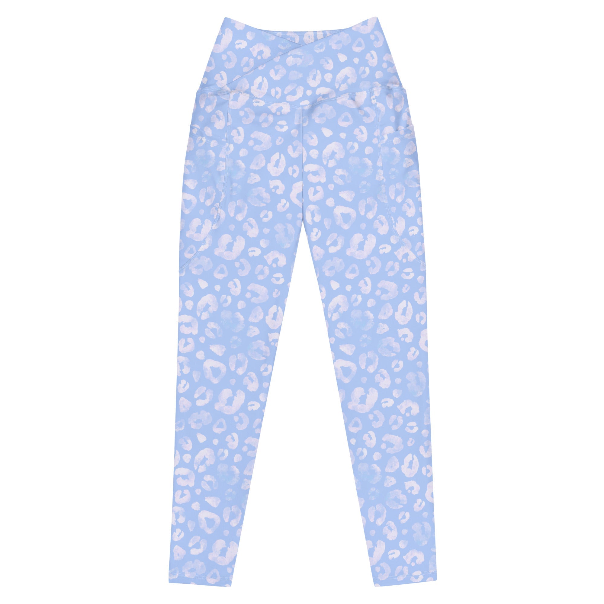 [Wild Side] Azure Roar Crossover Leggings with Pockets