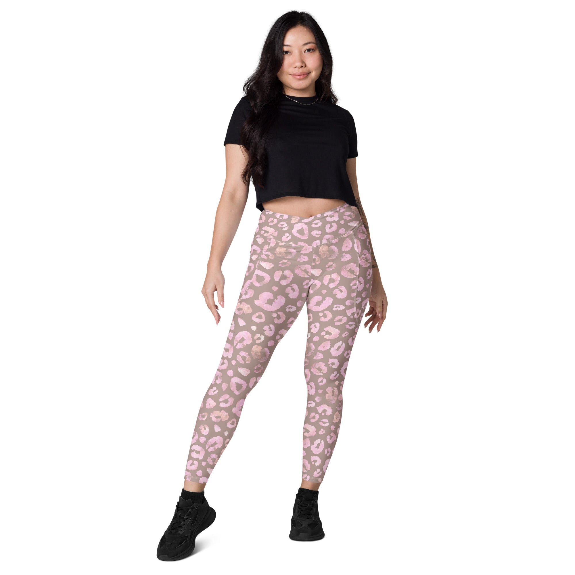 [Wild Side] Dusty Roar Crossover Leggings with Pockets
