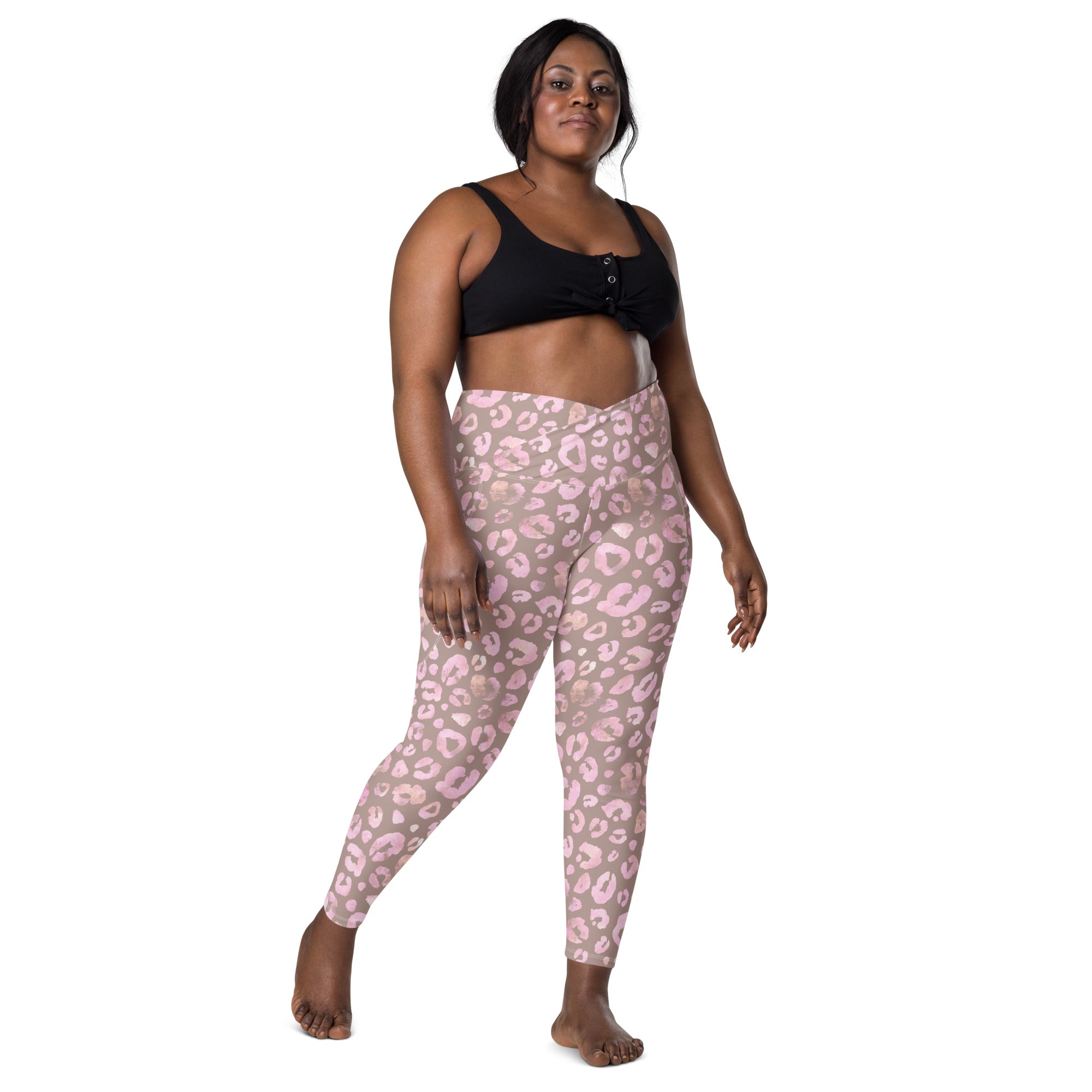 [Wild Side] Dusty Roar Crossover Leggings with Pockets