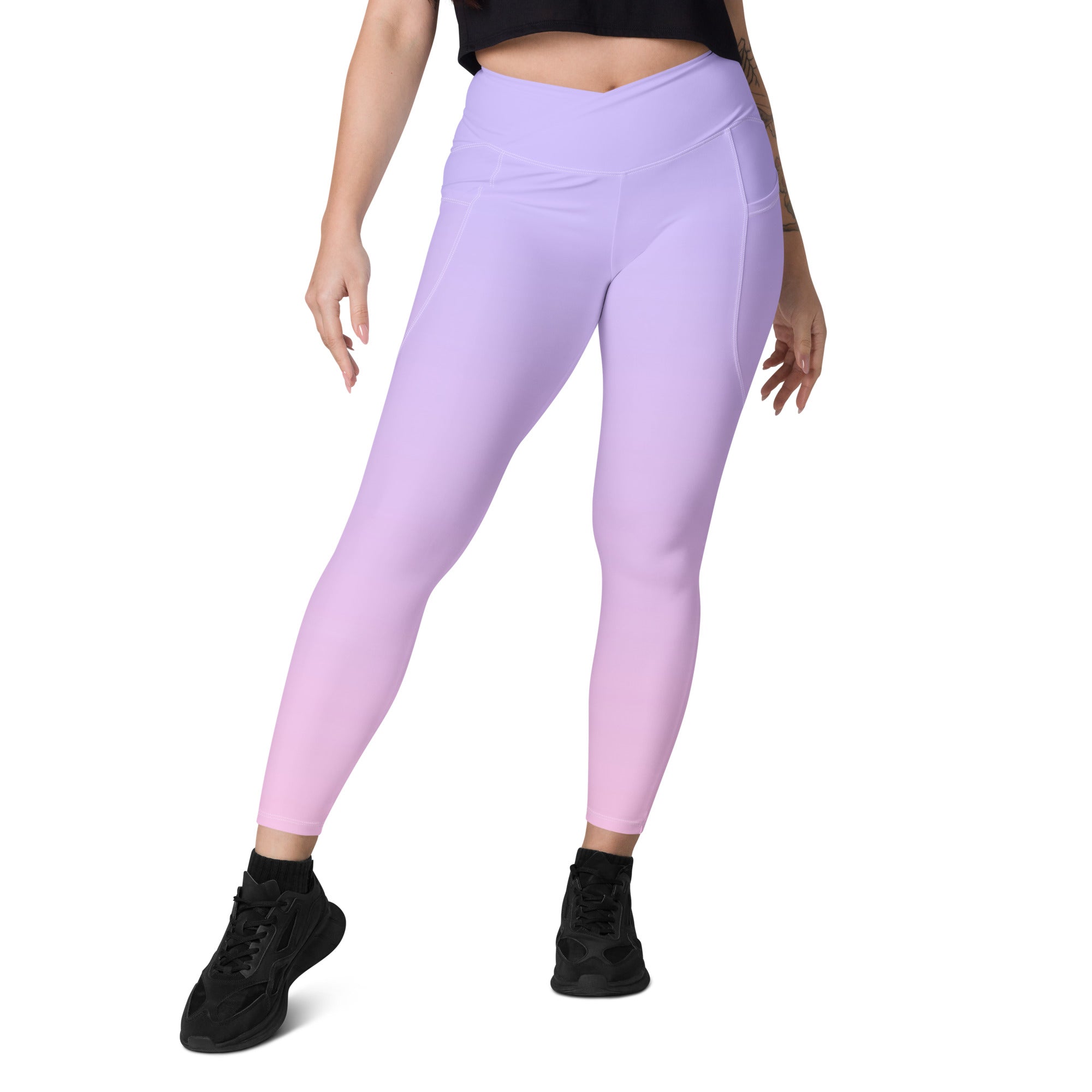 [THC Basics] Serene Skies Crossover Leggings with Pockets