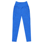 [Wild Side] Cerulean Spots Crossover Leggings with Pockets