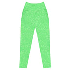 [Wild Side] Green Safari Crossover Leggings with Pockets