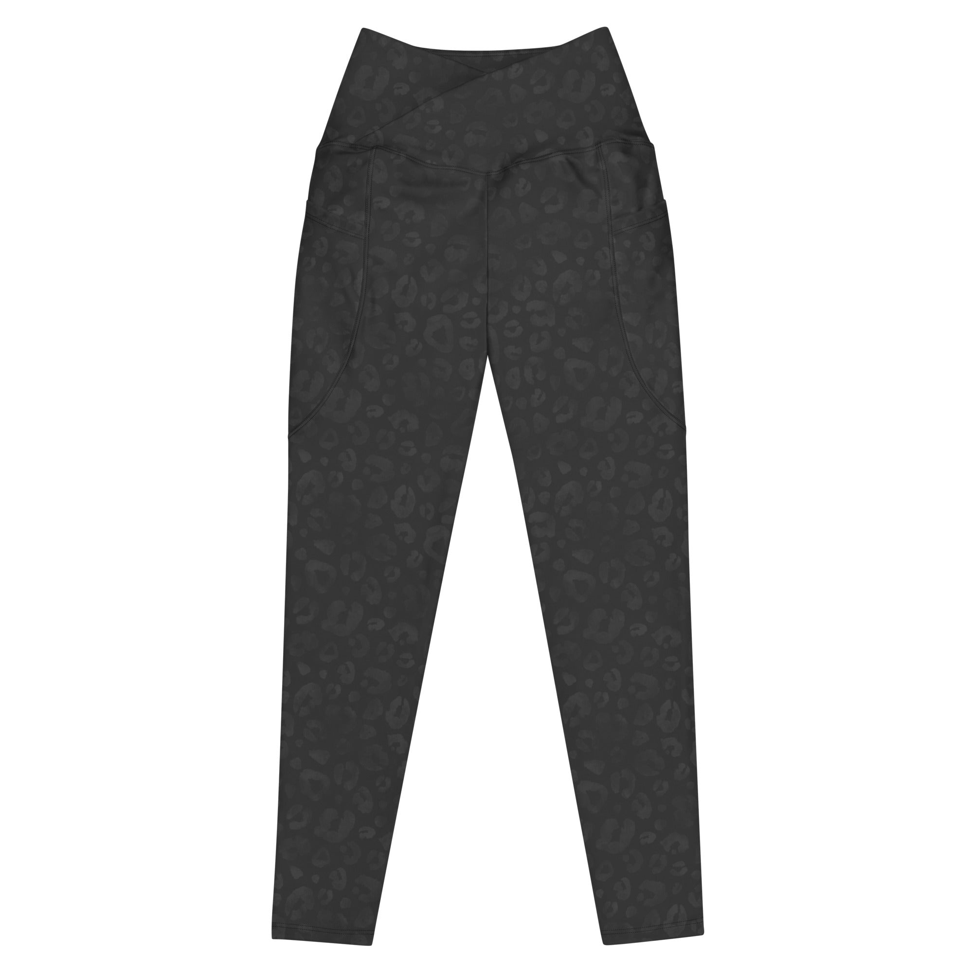 [Wild Side] Obsidian Roar Crossover Leggings with Pockets