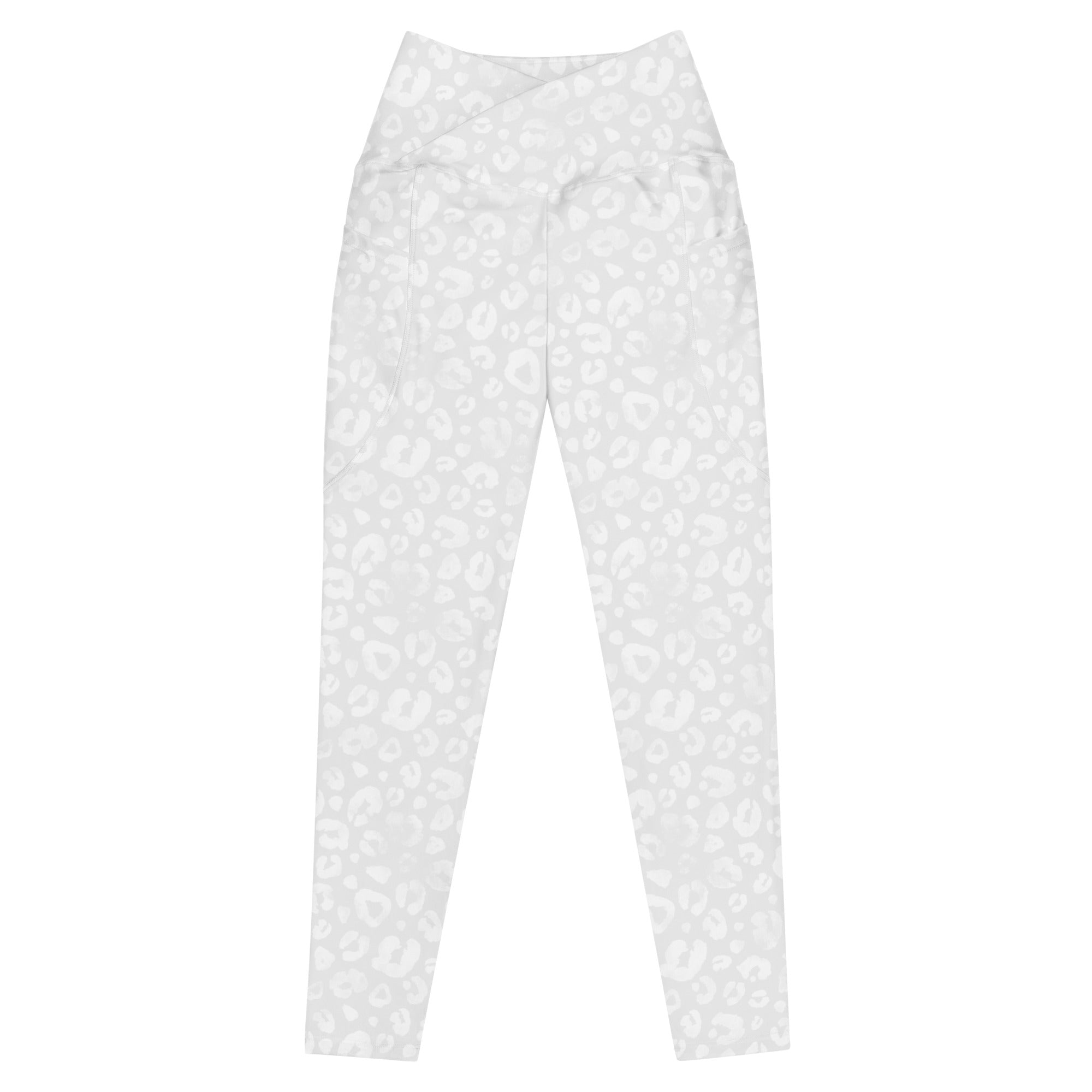 [Wild Side] Ivory Roar Crossover Leggings with Pockets