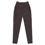 [Wild Side] Mocha Spots Crossover Leggings with Pockets