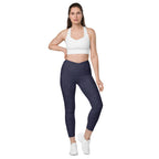 [Wild Side] Indigo Roar Crossover Leggings with Pockets
