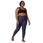 [Wild Side] Indigo Roar Crossover Leggings with Pockets