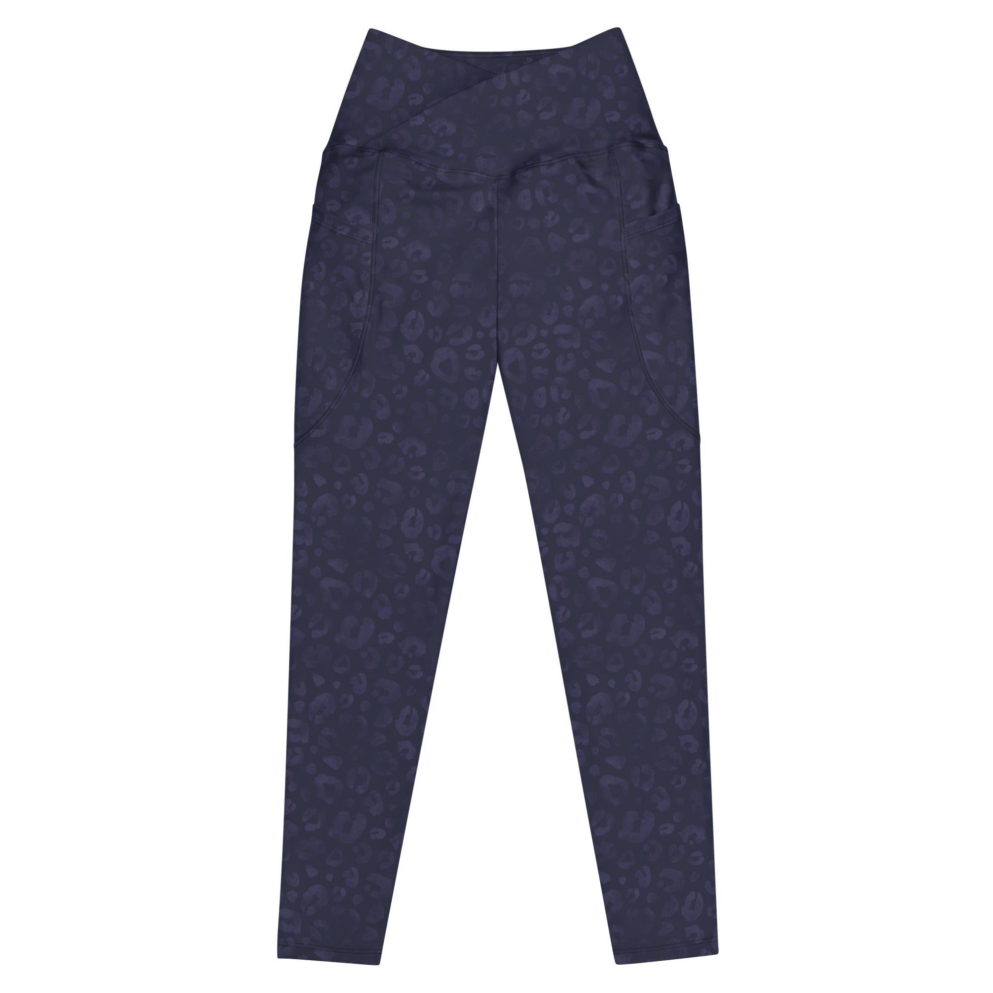[Wild Side] Indigo Roar Crossover Leggings with Pockets