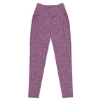 [Wild Side] Burgundy Roar Crossover Leggings with Pockets