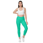 [Wild Side] Parakeet Roar Crossover Leggings with Pockets