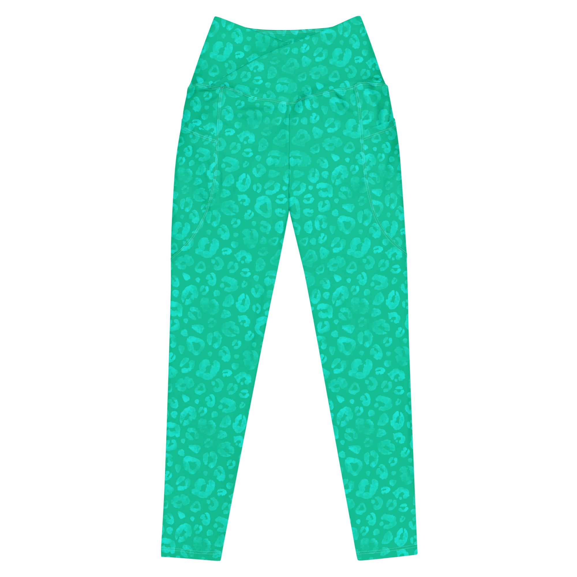 [Wild Side] Parakeet Roar Crossover Leggings with Pockets