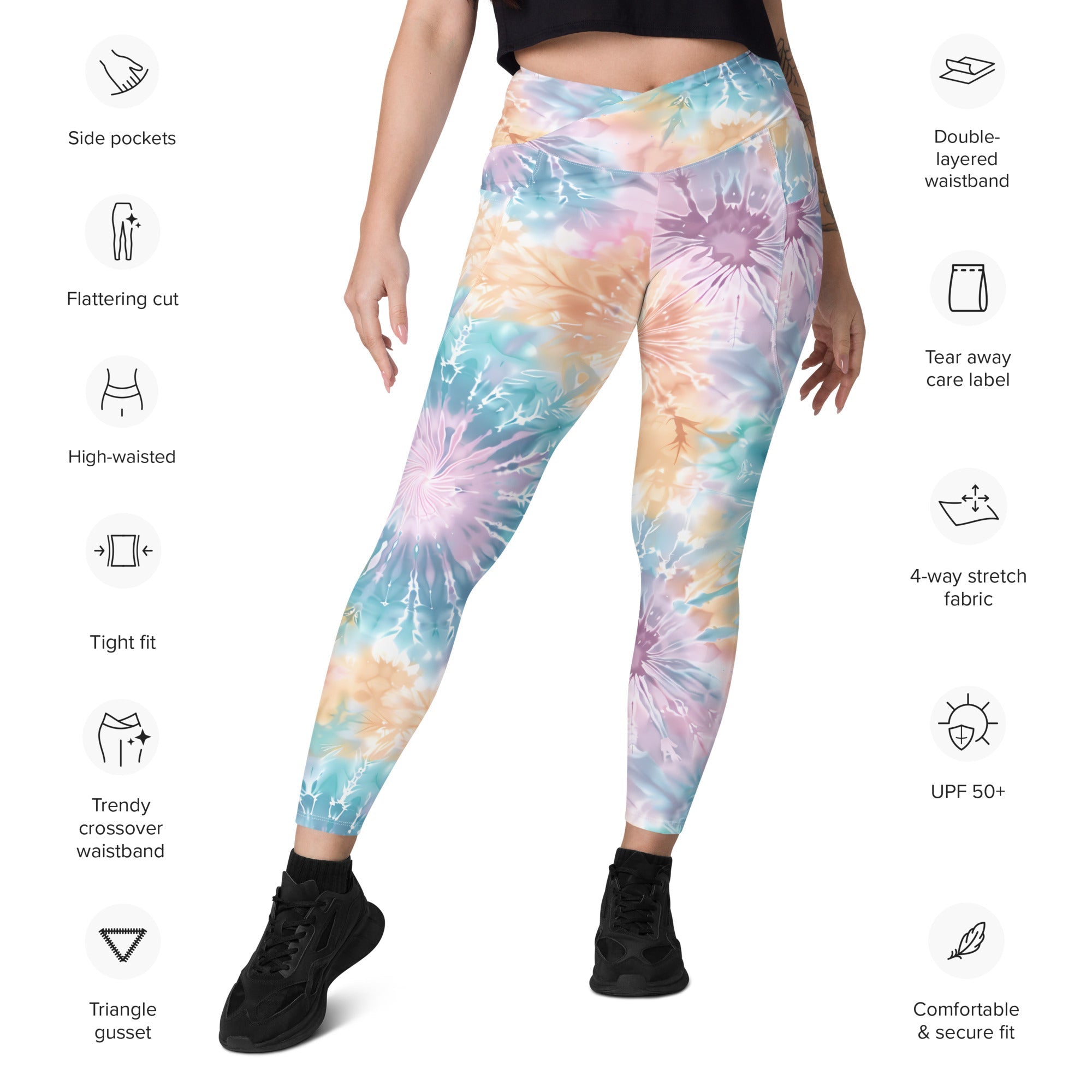 [Gypsy Soul] Sorbet Splash Crossover Leggings with Pockets