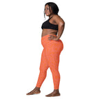 [GeoModa] Coral Crush Crossover Leggings with Pockets