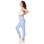 [Wild Side] Azure Roar Crossover Leggings with Pockets