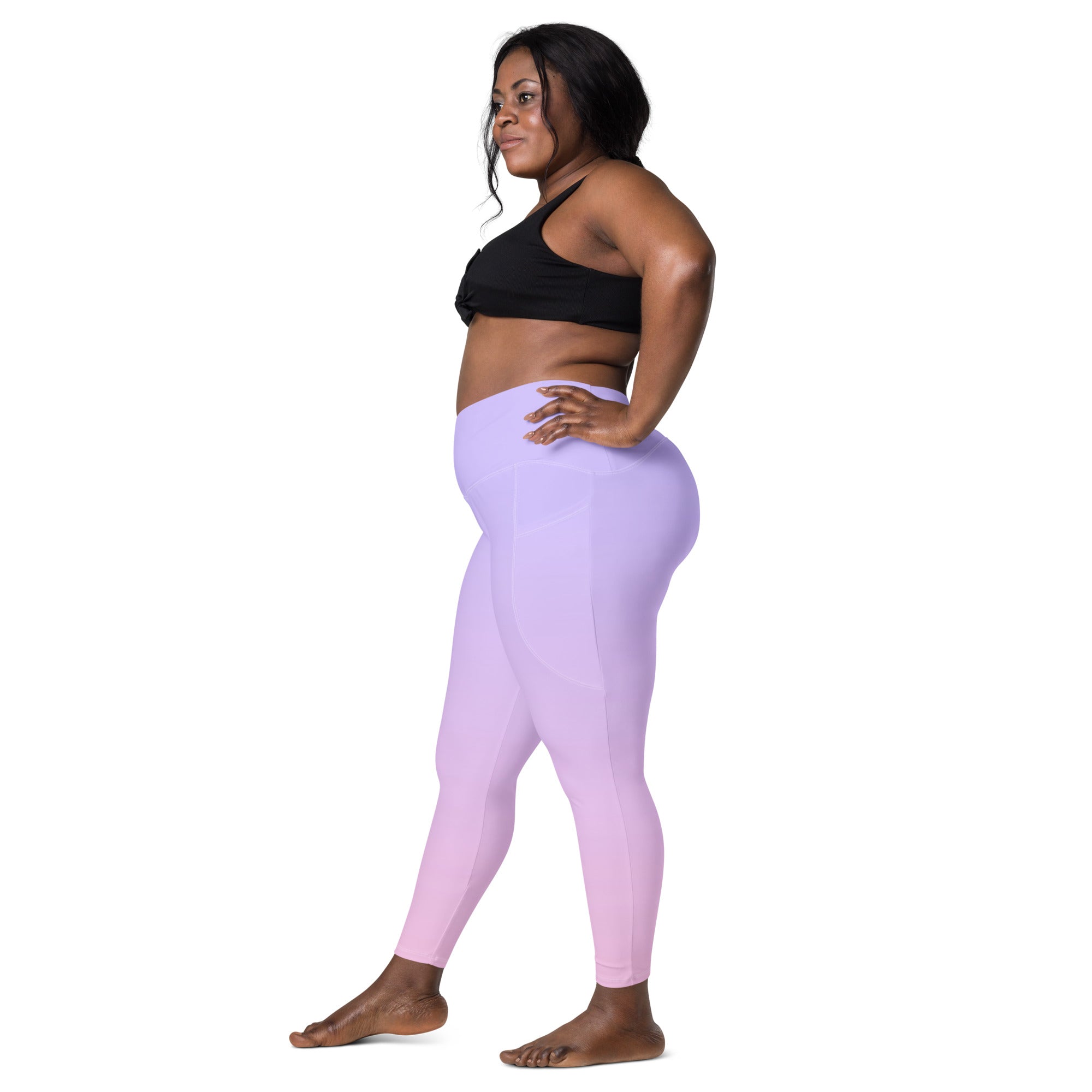 [THC Basics] Serene Skies Crossover Leggings with Pockets